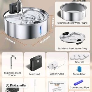 CityFlee Wireless Sensor Pet Water Fountain